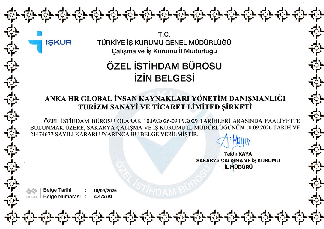 İŞKUR Belgeli Personel Temini Hizmetleri